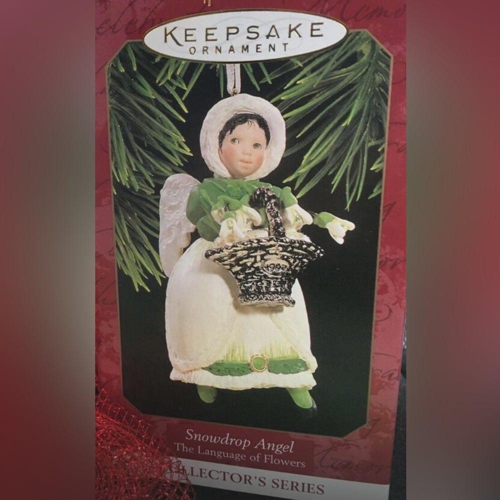 Hallmark Language of Flowers 1997 Snowdrop Angel #2 ❣️